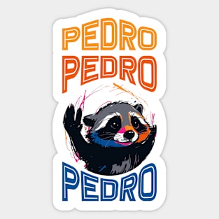 Pedro Party Racoon Meme Sticker